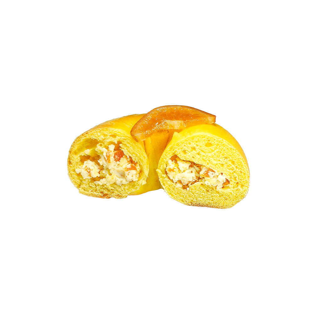 Dulce Y Refrescante Bagel De Queso Crema De Naranja