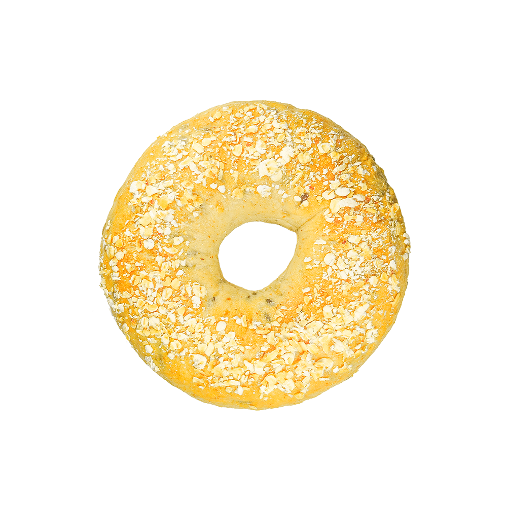 Bagel de linaza, avena y trigo integral bajo en grasa