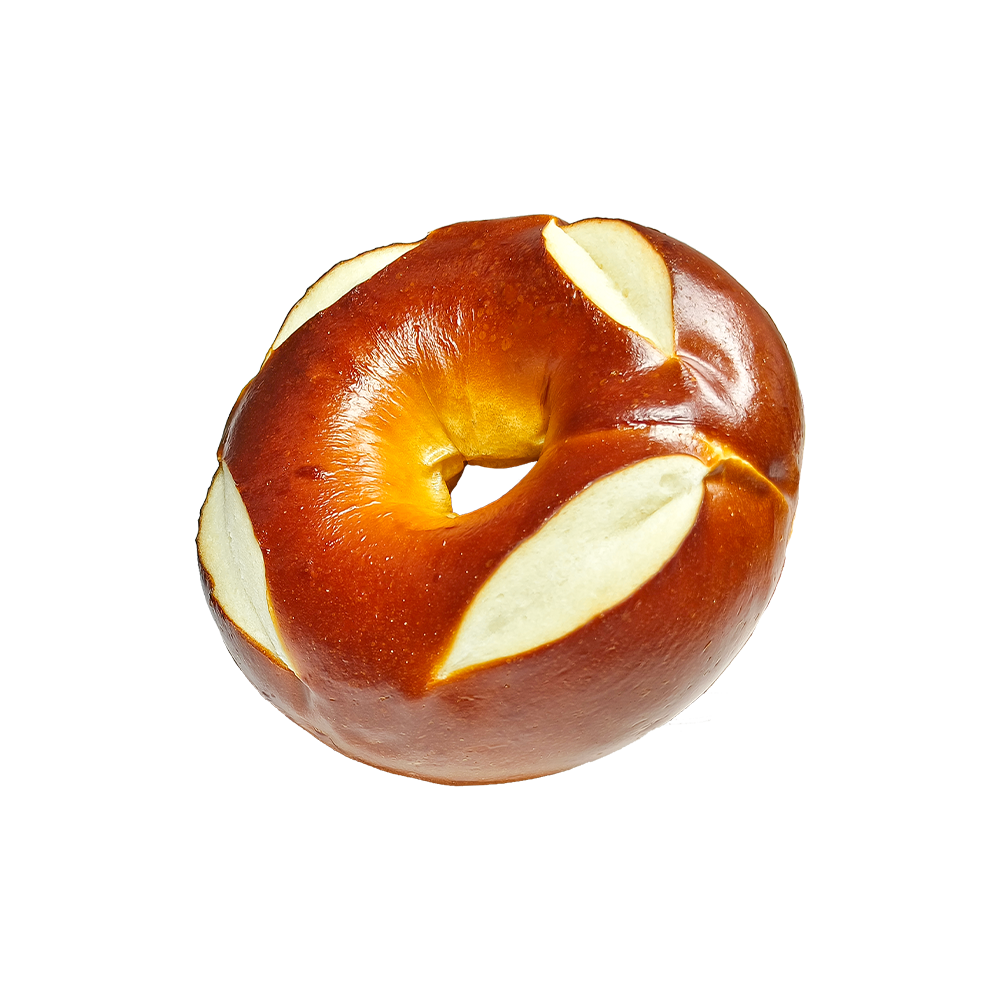 Bagel de pretzel horneado a alta temperatura Bagel de pretzel horneado a alta temperatura