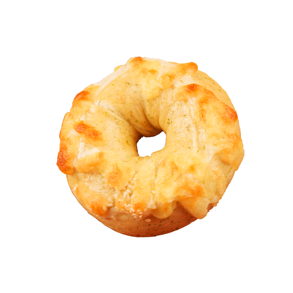 Bagel De Patata Dorada Y Crujiente Con Tocino