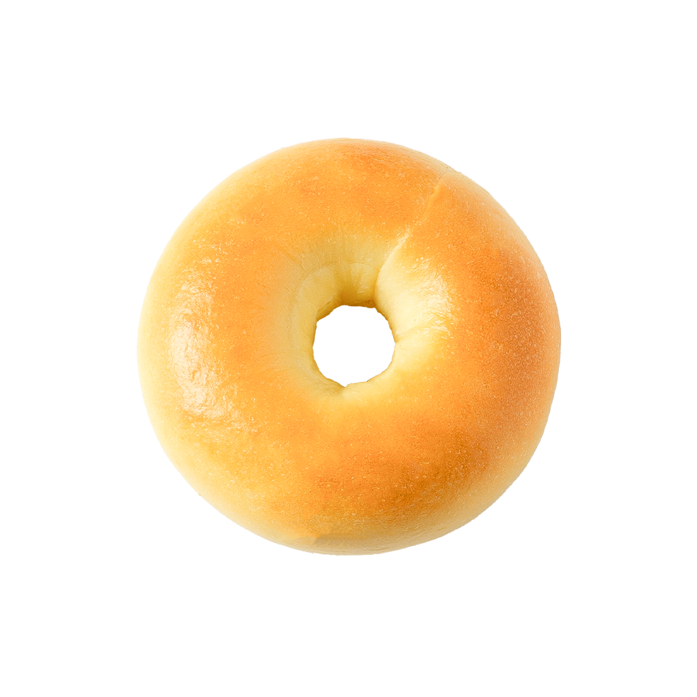 Bagel liso brillante y quebradizo