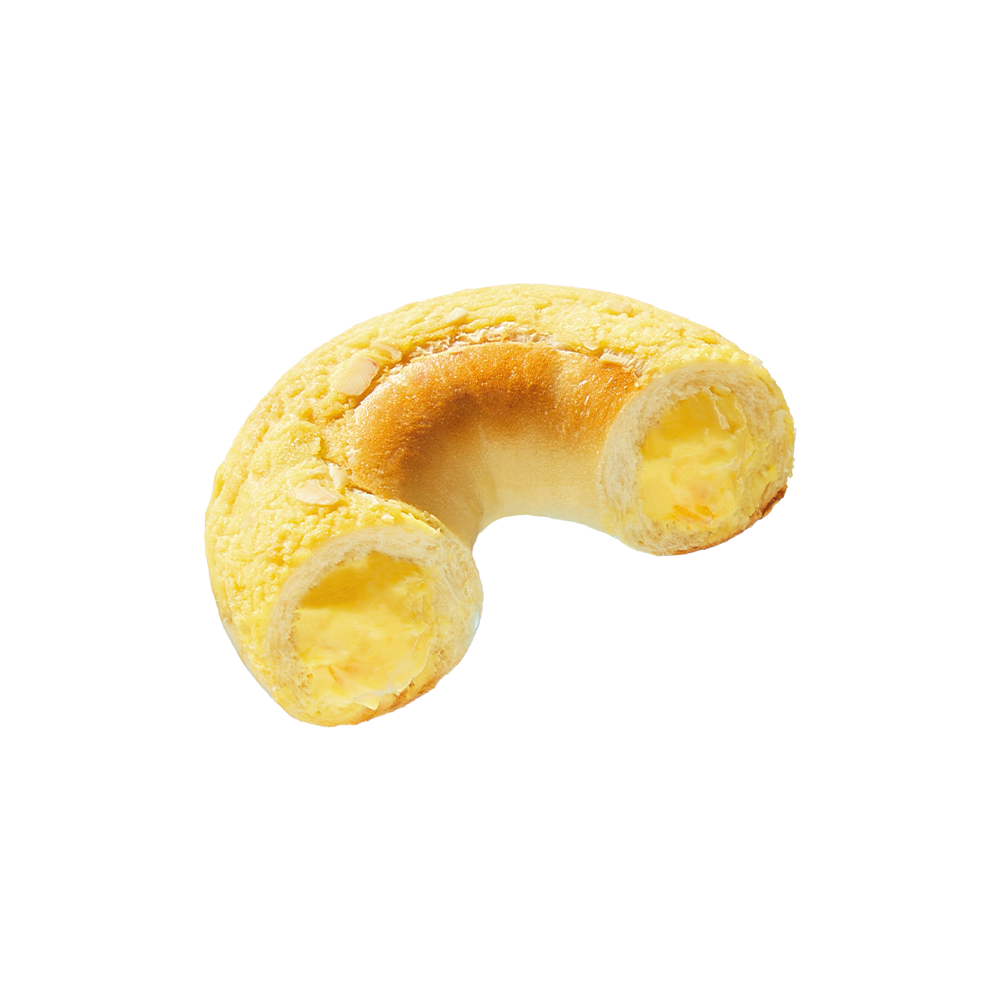 Bagel de almendras tostadas, mango y coco