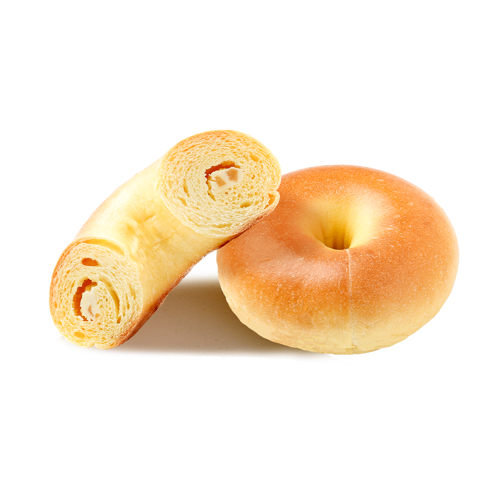 Bagel de kumquat, limón, mantequilla y queso crema