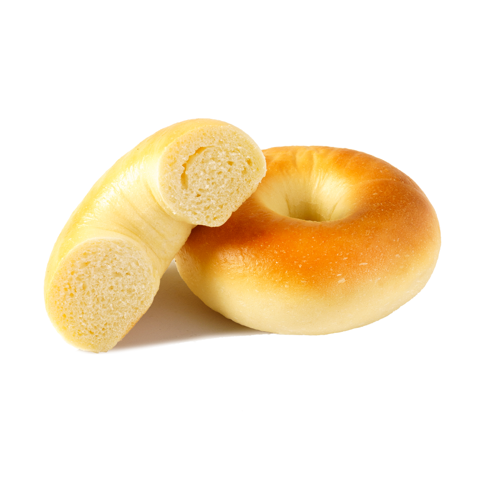 Bagel liso brillante y quebradizo