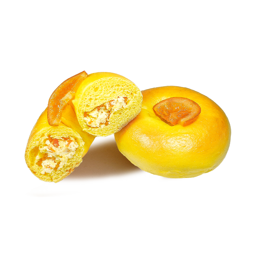 Dulce Y Refrescante Bagel De Queso Crema De Naranja